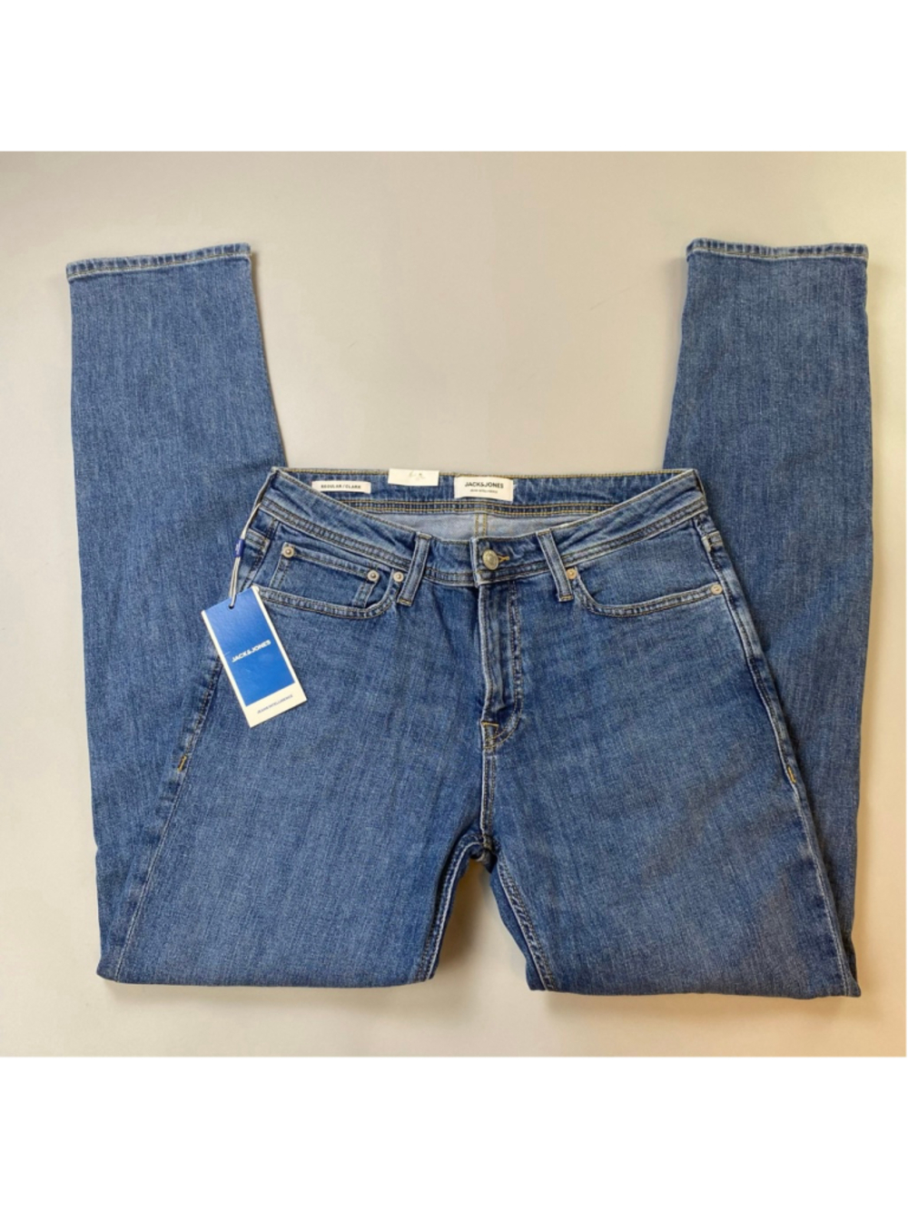 JACK & JONES Jeans Blue 30x34 Regular Clark NEW Classic Casual Heritage Stretch